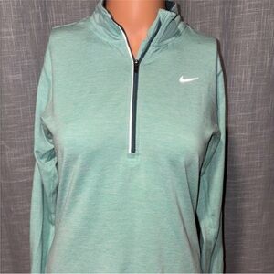 Nike Women's Mint Green Quarter-Zip Sweatshirt
